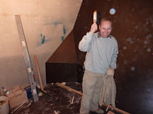 Pelletlager in ehmaliger Garage